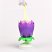 purple birthday candle lit