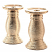 gold ceramic candle holders side