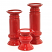 3 piece red pillar holders