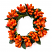 Rice Berry 1.5 Inch Candle Ring Orange on Holder