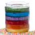 Fruit Loop Scented Jar Candle Colored Layers with Cereal