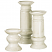 white pillar candle holders