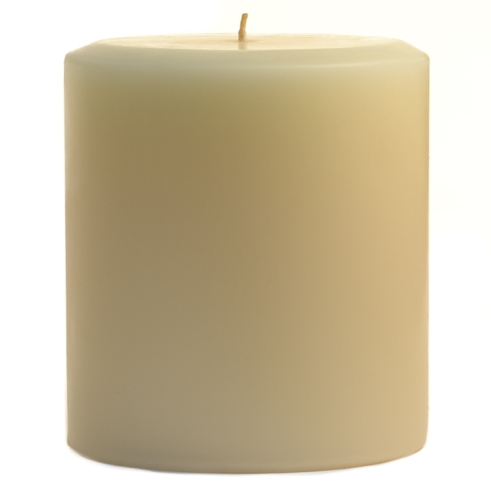 2x Scented Pillar Candle Strawberry & Vanilla Cream White Candles 6.8x7.5cm 