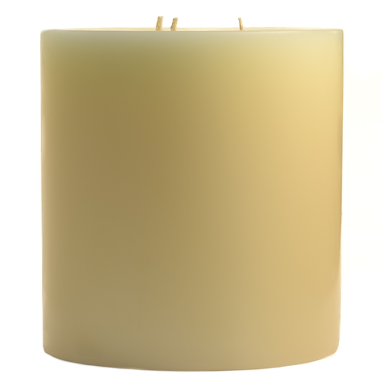 6 x 6 MONTGOMERY INDUSTRIES White Unscented Pillar Candle 3 Wick