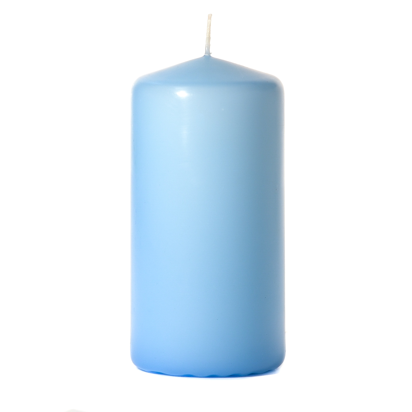 Light blue 3 x 6 Unscented Pillar Candles 6 Inch Candles