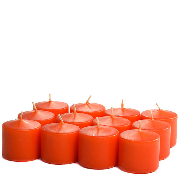 Unscented Burnt orange Votive Candles 15 Hour