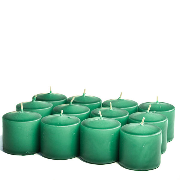 Unscented Forest green Votive Candles 10 Hour