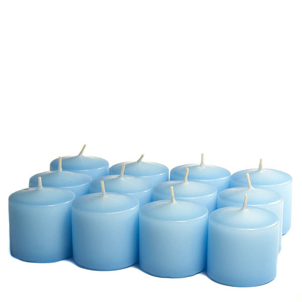 Unscented Light blue Votive Candles 15 Hour