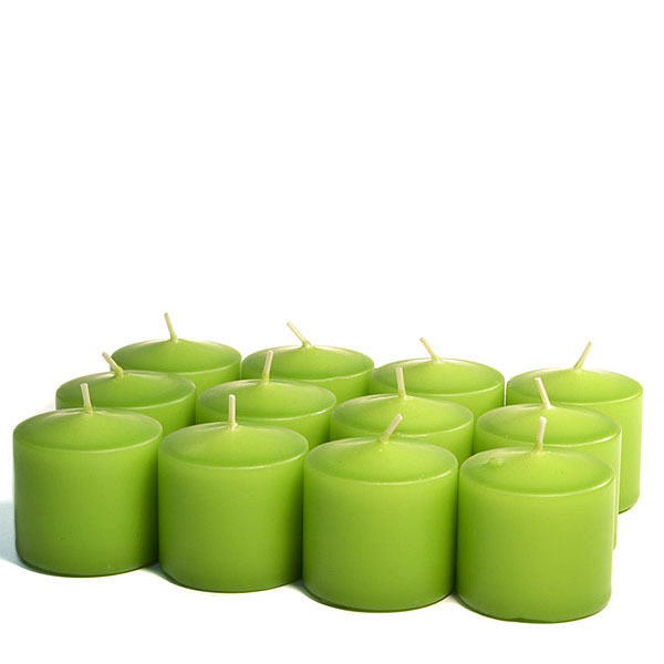 Unscented Lime green Votive Candles 15 Hour
