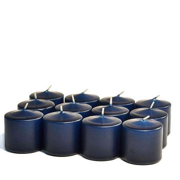 Unscented Navy Votive Candles 15 Hour