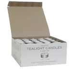 White Unscented Tea Lights 125 Pack