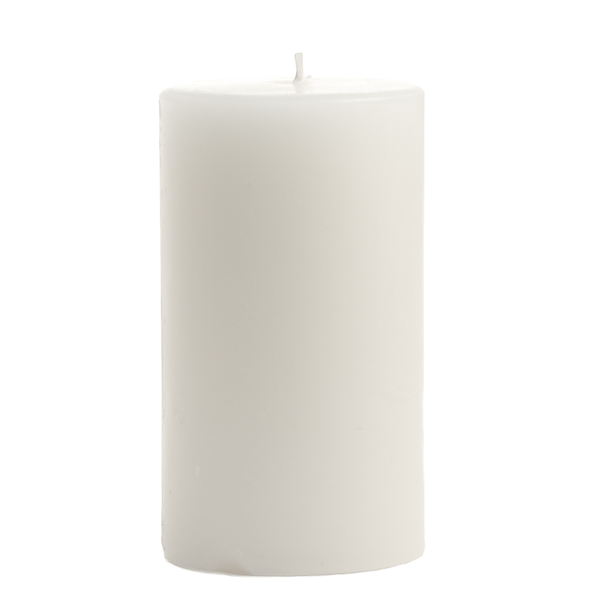 2 x 3 Unscented White Pillar Candles