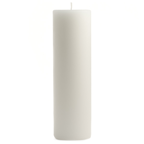 2 x 6 Unscented White Pillar Candles