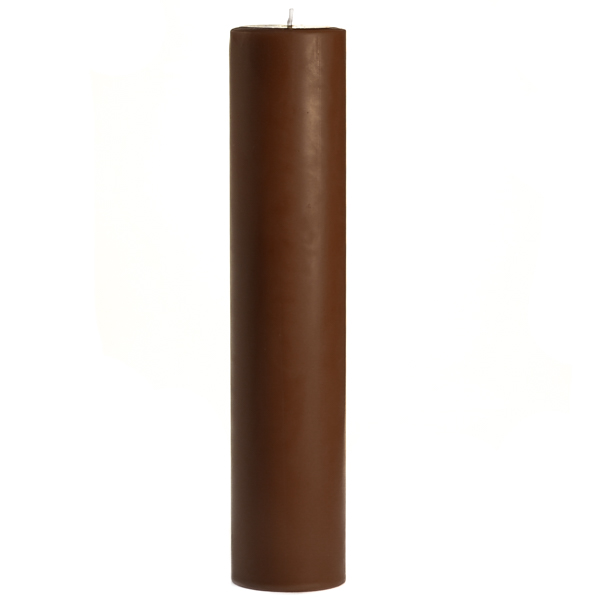 3 x 12 Chocolate Fudge Pillar Candles