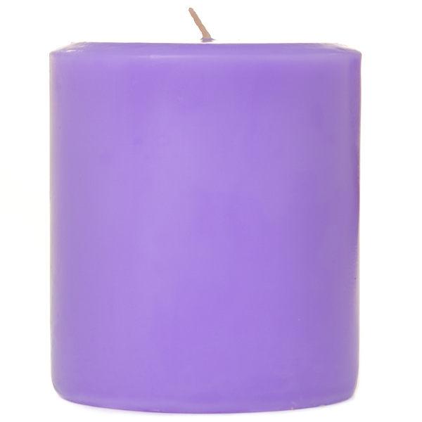 4 x 4 Lavender Pillar Candles