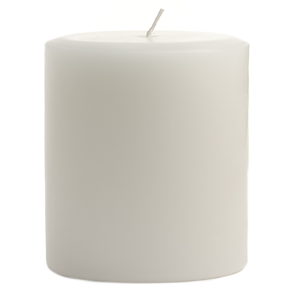 3 x 3 Unscented White Pillar Candles