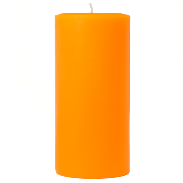 3 x 6 Orange Twist Pillar Candles