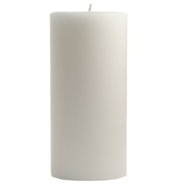 3 x 6 Unscented White Pillar Candles