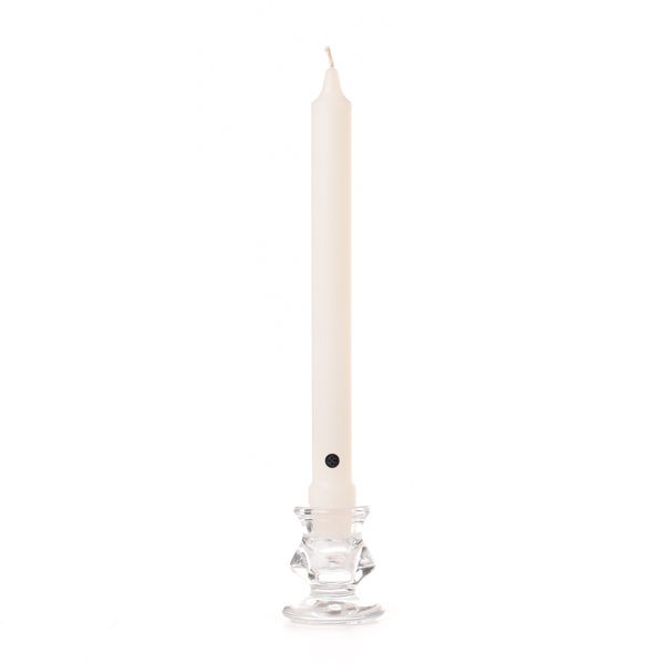 12 inch White Classic Taper Candle