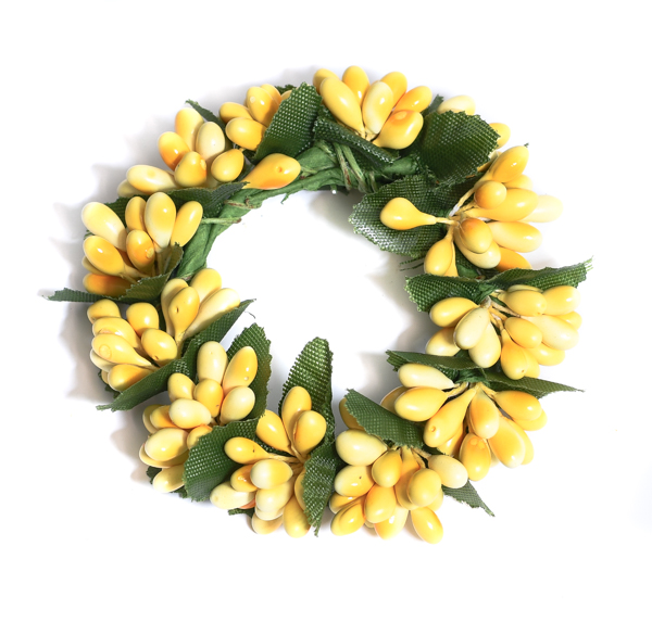 Rice Berry 1.5 Inch Candle Ring Yellow