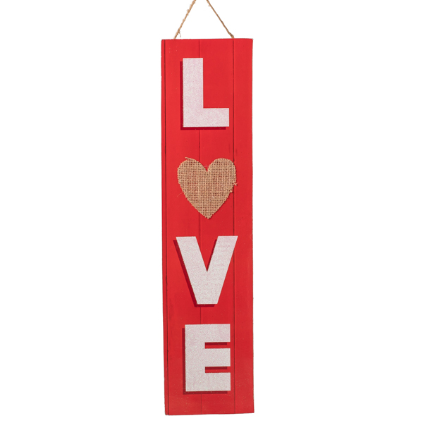 Love Vertical Hanging Sign