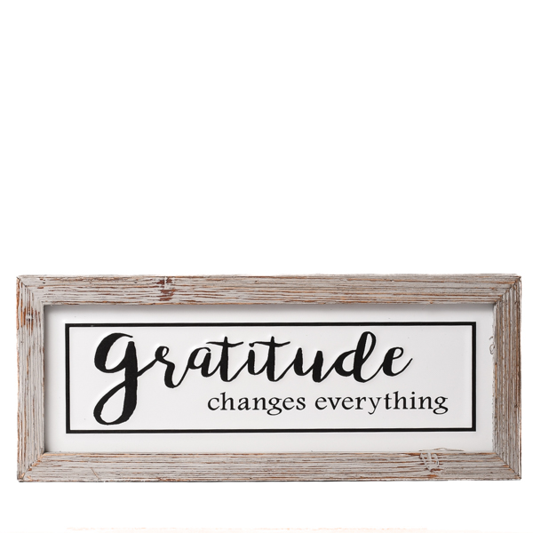 Distressed Gratitude Changes Everything Sign