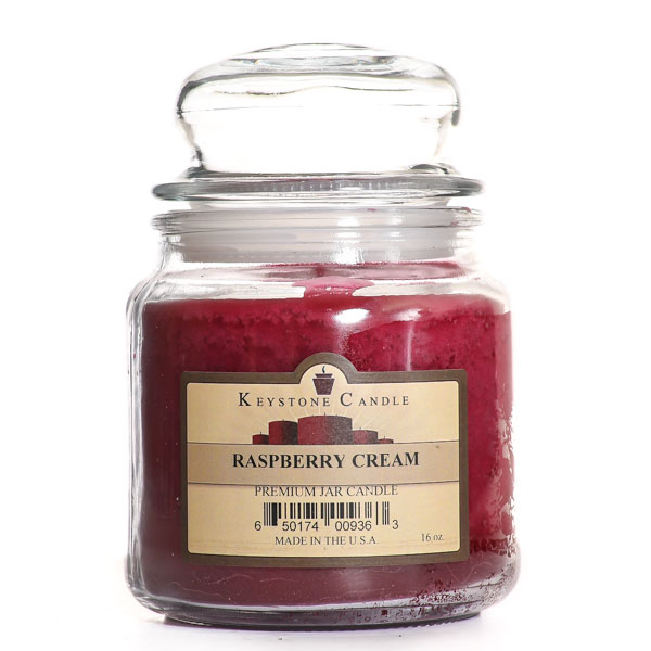 Raspberry Cream Jar Candles 16 oz