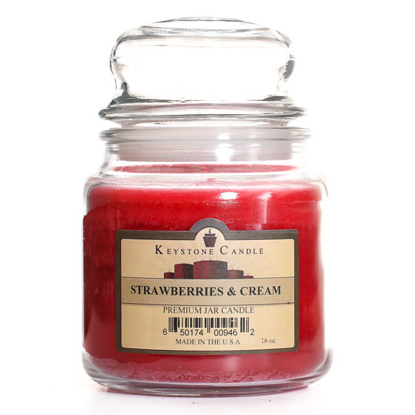 Strawberries and Cream Jar Candles 16 oz