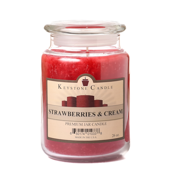 Strawberries and Cream Jar Candles 26 oz