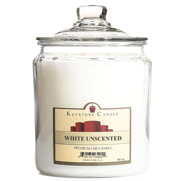 White Unscented Jar Candles 64 oz