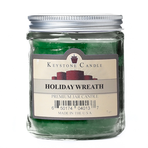 Holiday Wreath Jar Candles 7 oz