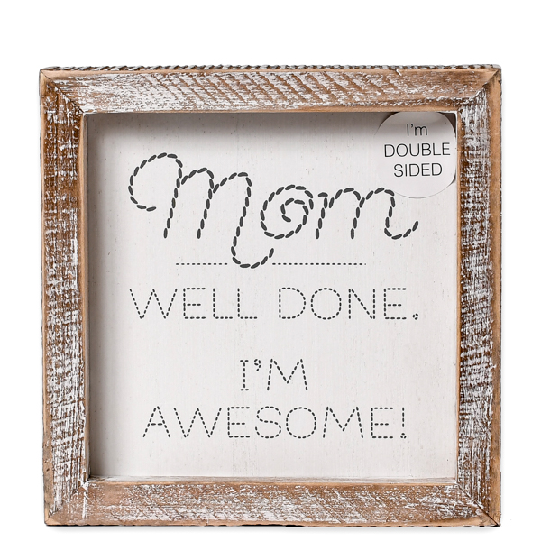 Funny Mom Silence 2 Sided Sign