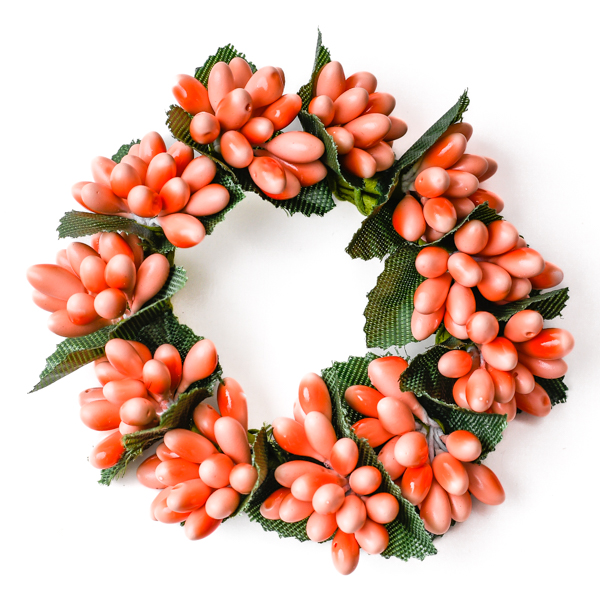 Rice Berry 1.5 Inch Candle Ring Peach