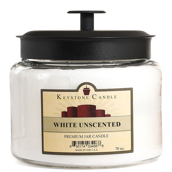 White Unscented 70 oz Montana Jar Candles