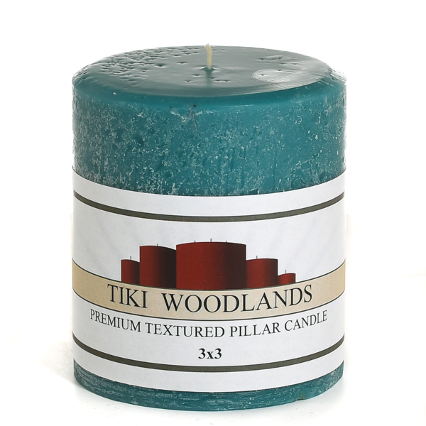 Textured Tiki Woodlands 3 x 3 Pillar Candles