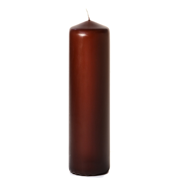 Brown 3 x 11 Unscented Pillar Candles