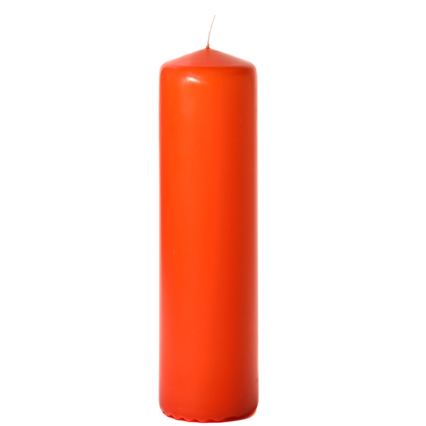 Burnt orange 3 x 11 Unscented Pillar Candles