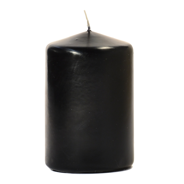 Black 3 X 4 Unscented Pillar Candles