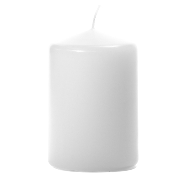 White 3 X 4 Unscented Pillar Candles