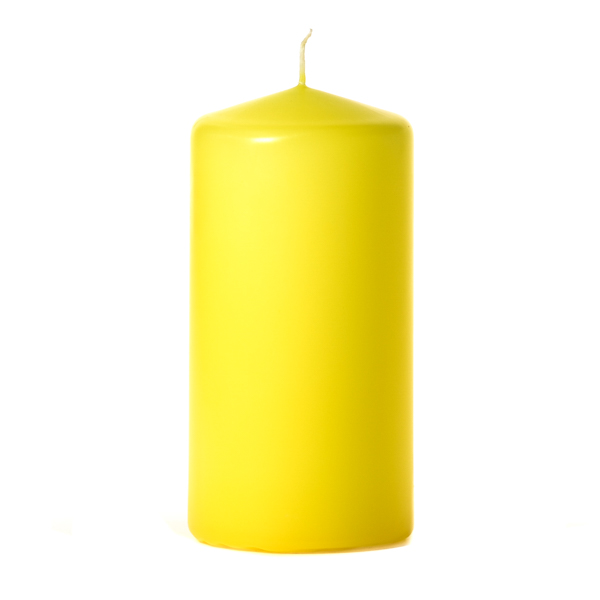 Yellow 3 x 6 Unscented Pillar Candles