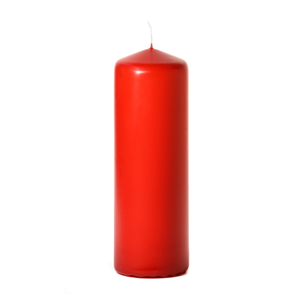 Red 3 x 9 Unscented Pillar Candles