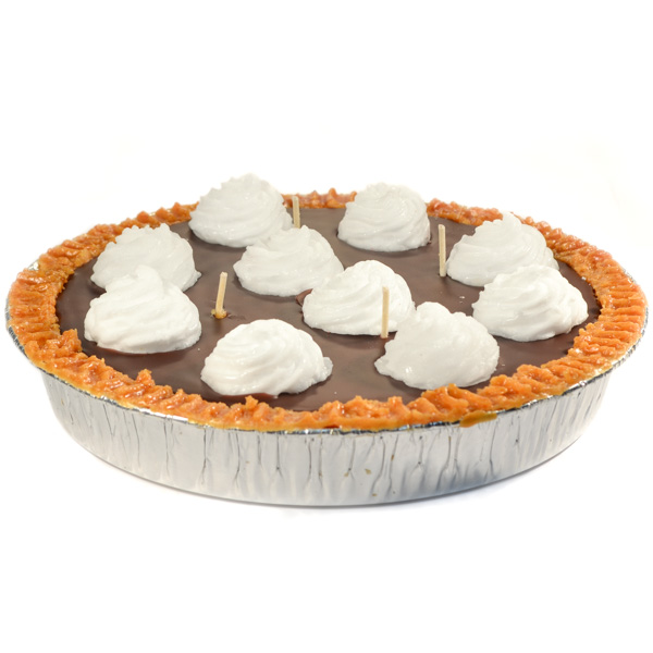9 inch Chocolate Pudding Pie Candles