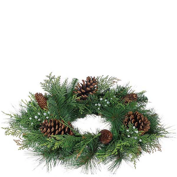 Mixed Pine 6.5 Inch Candle Ring