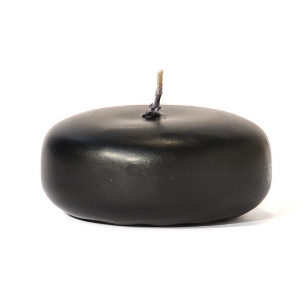Small Black Disc Floating Candles