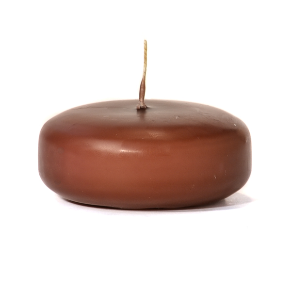 Small Brown Disc Floating Candles