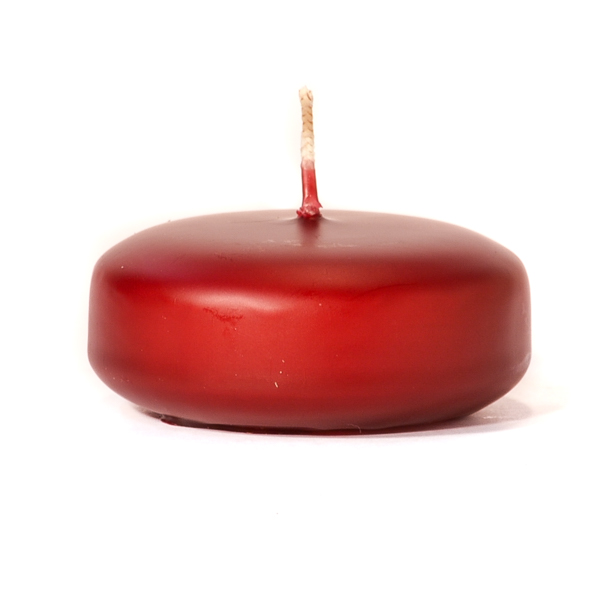 Small Burgundy Disc Floating Candles