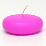 Small Hot Pink Disc Floating Candles