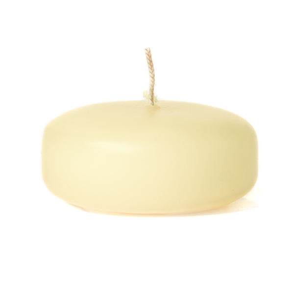 Small Ivory Disc Floating Candles
