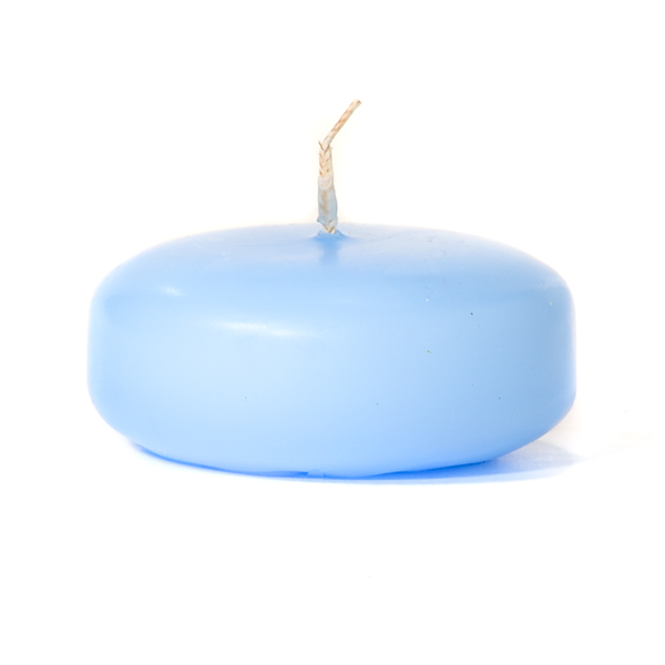 Small Light Blue Disc Floating Candles