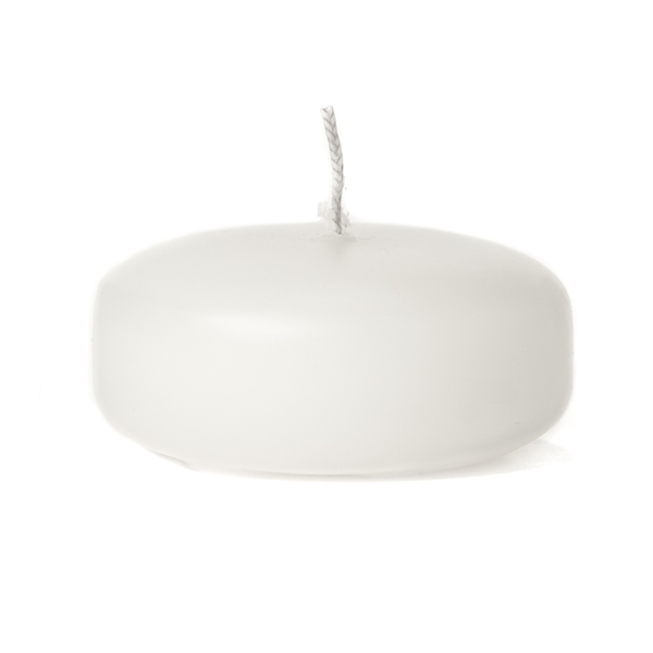 Small White Disc Floating Candles